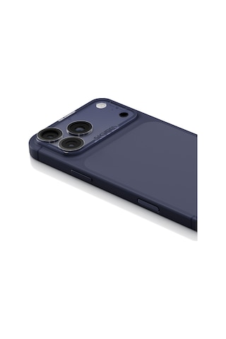 Apple Uyumlu   iPhone 17 Pro Max Skinarma Magma Serisi Mat Kamera Lens Koruyucu Mavi