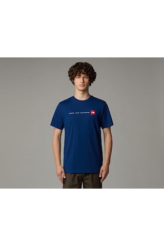 The North Face M Ss Never Stop Exploring Tee Erkek Outdoor Tişörtü Nf0a87nsd1r1 Mavi Mavi