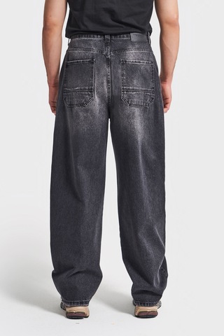 Itsbasic Erkek Füme Rengi 2w5-1 Skater Fit Bol Kesim %100 Koton Denim Jean