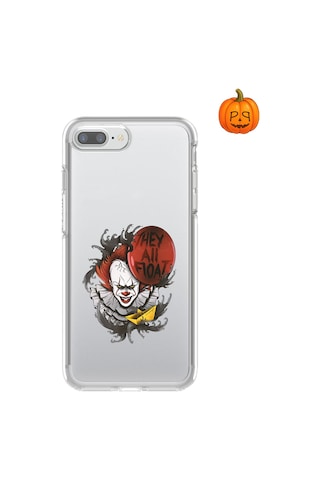Dali Design Apple Uyumlu iPhone 8 Plus Şeffaf Kılıf Horror 1 Tasarımlı