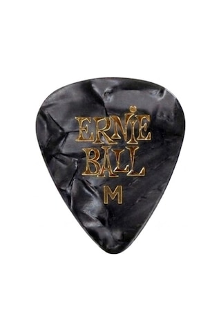 Ernie Ball P09166 Pearloid Medium Siyah Gitar Pena 3 Adet 0,72mm