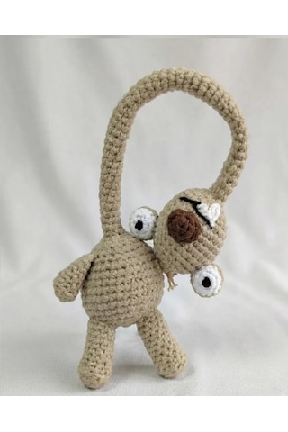 Amigurumi Buz Devri Sid Oyuncak Açık Gri