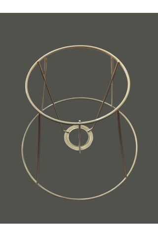 Konik Abajur Teli , İskeleti Krem Statik Boyalı E27 25 Cm Metal