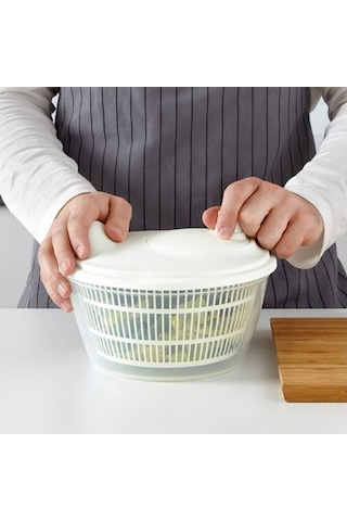 Salata Kurutucu, Beyaz Renk Süzgeçli MeridyenDukkan Beyaz 23 cm Kurutucu