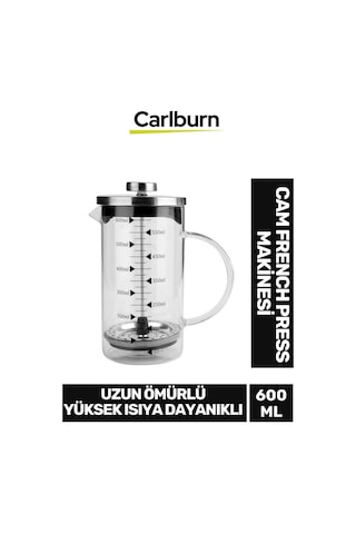 Özel Üretim Isıyı Uzun Süre Koruyan Süzgeçli Bitki Çayı Demliği Filtre Kahve French Press 600 Ml Çok Renkli