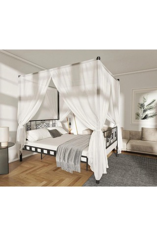 Reyo Stella Sultan Başlıklı Tek Kişilik Ferforje Metal Karyola C