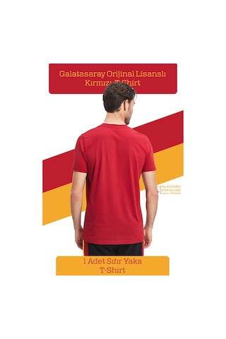 Gsstore Galatasaray Lisanslı Kırmızı Erkek T-shirt Kırmızı