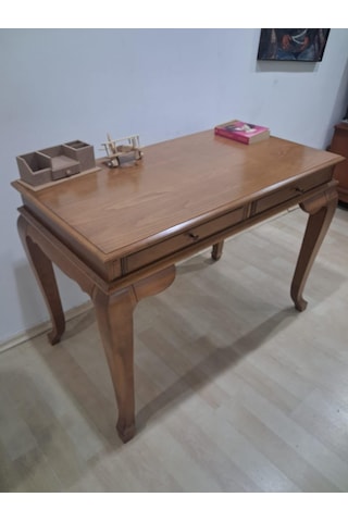 Çalışma Masa Klasik Alt St 90631 Model Lüks Klasik Ahşap Ceviz Renk El Yapım Kahverengi