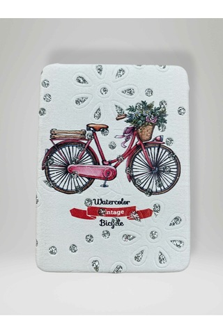 Işıltılı Bisiklet Temalı Çift Taraflı Cep Çanta Makyaj El Aynası 6cm X 9,5cm Kod:35