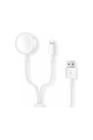 Apple Uyumlu Watch Series 8 41mm-45mm 2in1 Manyetik Şarj 1.2m AL2363
