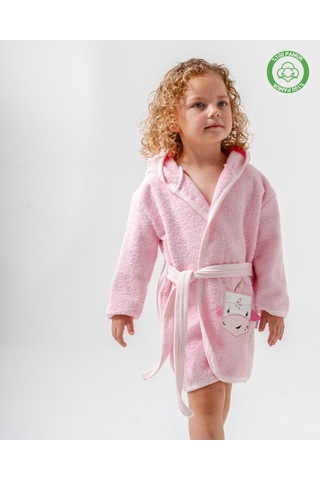 Balinalı Bornoz Pembe - Pembe