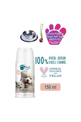 Kediler Ve Köpekler Için Tüy Bakım Spreyi Çikolata 150 Ml 100% Doğal Argan Yağlı