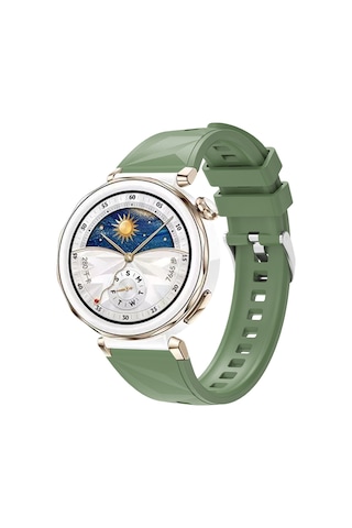 Kilifone - Huawei Watch Gt5 Pro 42mm Uyumlu - Kordon Silikon Kordon Strap Kayış Krd-129 - Beyaz