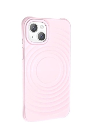 Apple Uyumlu iPhone 14 Plus M-safe Şarj Özellikli Airbagli Mat Görünümlü Zore Hepi Kapak Pembe Açık