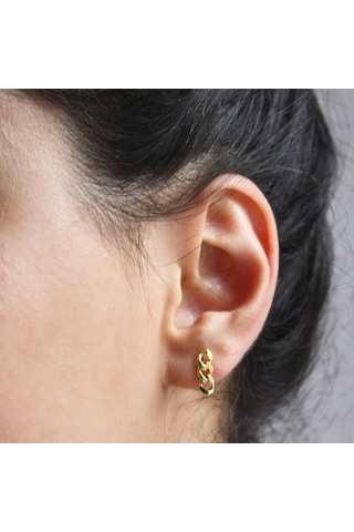 Mini Retro Chain Küpe Gold