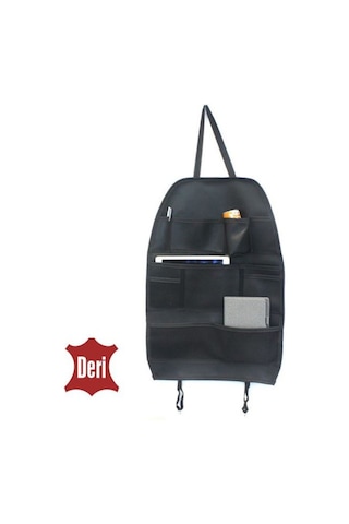 Carpi Koltuk Arkası Düzenleyici Organizer Çanta Çok Cepli Uzun Ömürlü Yıkanabilir Geçmeli Klipsli 66x45 Cm Deri Siyah Br5902213 1 Adet