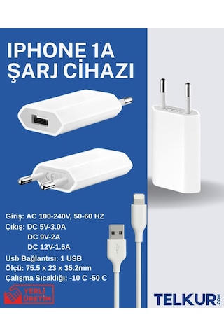 Ferro Psl-w16 Apple Uyumlu iPhone 5w 1a Usb Lightning Sarj Aleti Seti
