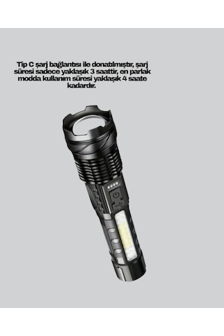 Hnrlıshp Outdoor Ve Acil Durum İçin Güçlü Led El Feneri Çok Renkli
