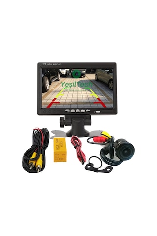 Exvol 7 Inc Hd Araç Içi Monitör Park Kamerası Mesafe Çizgili 2 Kanal Girişli Tft Ekran