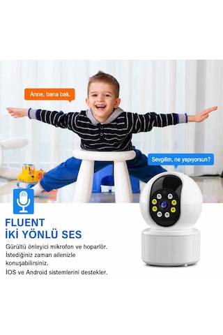 Wifi Kablosuz 1080p 2.4ghz + 5ghz 360 Hareket Izleme Sesli Cctv Ağ Ev Güvenlik Mini Ip Kamera