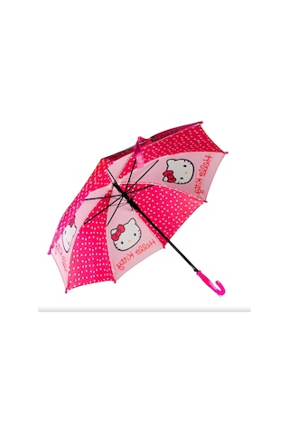 Uğur Kardeşler Bijuteri Hello Kitty Lisanslı Koruma Kılıflı Çocuk Şemsiye Çok Renkli Pembe