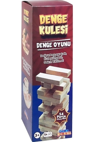 Oyuncak Jenga Denge Oyuncak 54 Parça Denge Kulesi