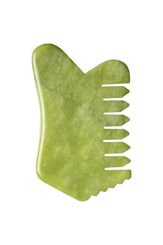 Yeşim Taşı Gua Sha Masaj Taşı Doğaltaş Tarak ve Yeşim Taşı Roller