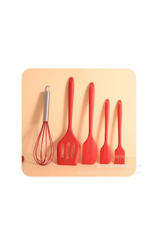 Jian Fan Silikon Spatula, Yiyecek Sıcaklığı Yüksek Sıcaklığıdirençli Tuzağı, Özel Futfak Soğuk Tavanı, Spatula, Sıcıcıçorbaşı Kaşağı, Ev Futfakı Seti, Kırmızırrenk Kırmızı