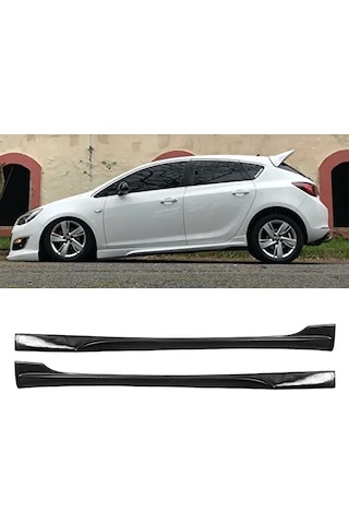 Opel Astra J Hb Opc Yan Marşpiyel Seti Plastik 2 Adet Mat Siyah 2009-2015 Karlık+ek+bodykit