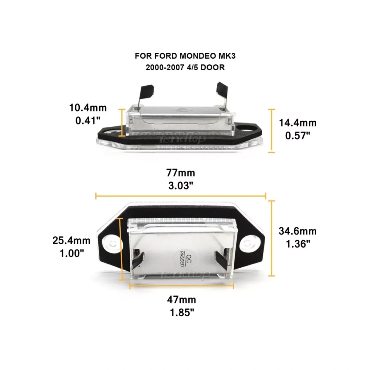 U Mastera Plaka Aydınlatma. Ford Mondeo Mk3 2000-2007 4d/5d - 2 Adet. 242866512