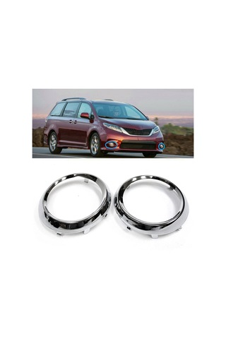 Youmex 2011-2017 Sienna Se İçin Krom Kaplamalı Sis Farı Kapakları 2 Parça Direkt Montaj