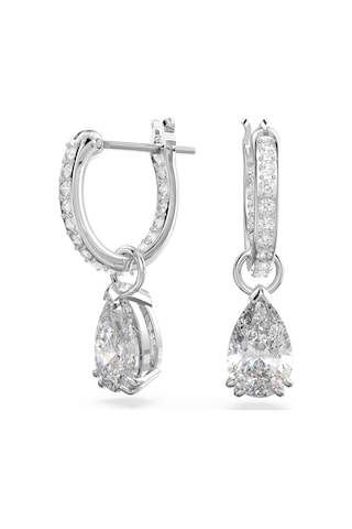 Swarovski Thebasıcs:Pe Pear Whıte/Rhs Küpe 5636716 Gümüş