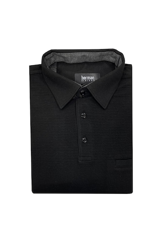 Regular Fit Erkek Gömlek Yaka Selanik Kazak-7130 Siyah