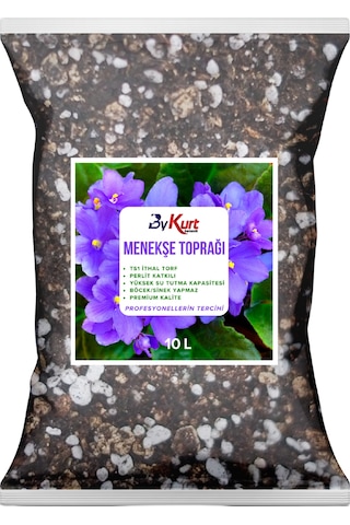 Bykurt Menekşe Toprağı 10l Premium Kalite Böcek Sinek Yapmayan Özel Saksı Karışımı 10 Litre