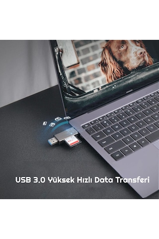 Exeo Usb 3.0 Type-C Mikro Usb Sd Tf Otg Hafıza Kart Okuyucu
