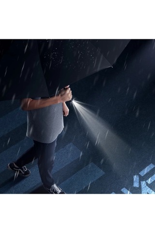 Siyah El Fenerli Şemsiye Çok Renkli