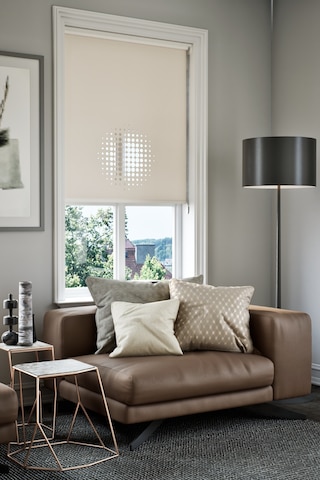 Lazer Kesim Mat Stor Perde, Lazer Kesimli Modern Serisi, M-9003 Açık Kahverengi Renk Açık Kahverengi