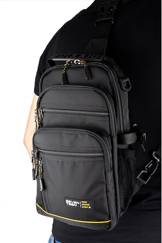 İmaks Çokgözlü İmperteks Kumaş Günlük Sırt Çapraz Göğüs El Ve Omuz Çantası Unisex Siyah Body Bag 927 Siyah - Sarı