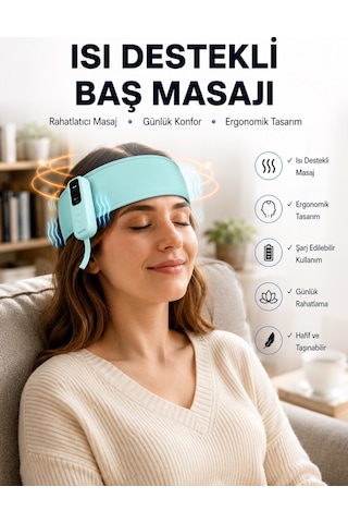 Yumuşak Dokulu Baş Masaj Bandı Günlük Kullanıma Uygun Yeni Nesil - Lisinya
