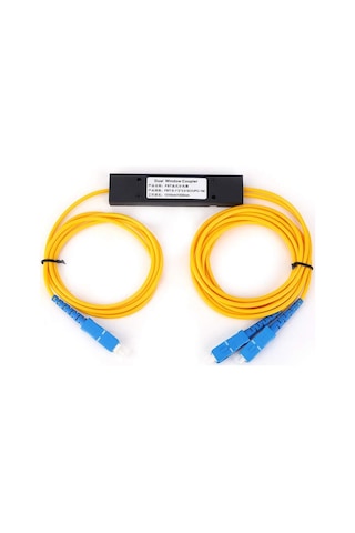 1x2 Plc Fiber Optik Splitter Sc/upc Coupler G652d Ftth Olt Onu Optik Kablo Bölücü Modül Mavi Ayırıcı