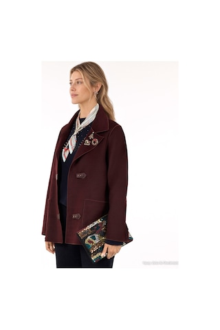 Yargıcı Regular Ceket Yaka Uzun Kol Palto 26kkpl5021x 016 Bordo