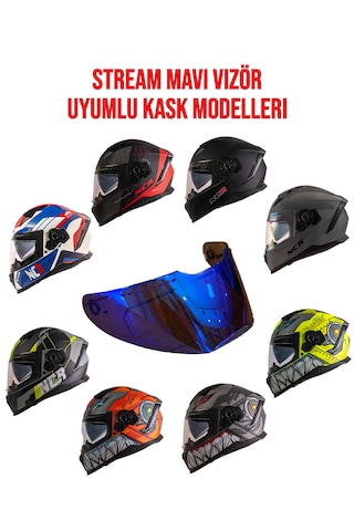 NCR Stream Full Face Kask Mavi Vizör M69 Standart