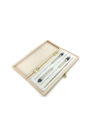 Aek-Tech 3'Lü Set Alkol-Metre 0-40-70-100 Ahşap Kutulu
