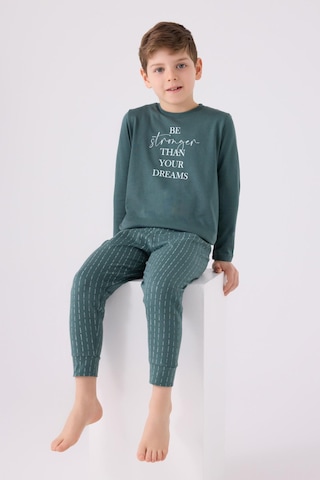 Arnetta 3130 Erkek Çocuk Uzun Kol Pijama Takım Yeşil