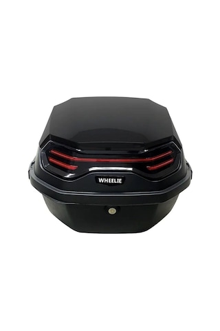 Xt08-b 32 Litre Motosiklet Arka Çanta Siyah Parlak Su Geçirmez Abs Top Case Çift Kilitleme Üniversal Diğer