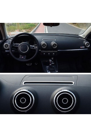 Audi A3 Havalandırma Çerçevesi 4 Parça Gri A3 8V