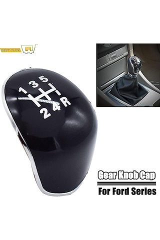 Kangvka Ford Fiesta, Focus, C-max, Kuga Vb. Modeller İçin 5 Vites Manuel Vites Çubuğu Kapağı - Siyah Abs Plastik Değiştirme Parçası