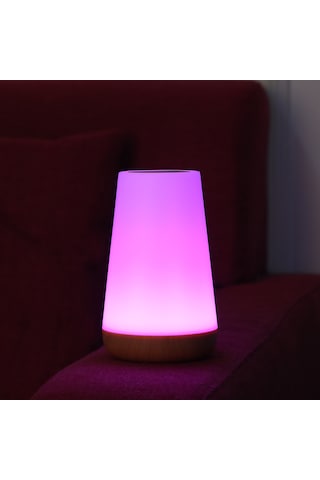 Maiyame Renk Değiştirebilen Dokunmatik Usb Şarjlı Ahşap Desenli Led Gece Lambası - Göz Koruyucu 360 Aydınlatma Diğer