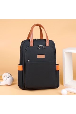 Su Geçirmez Kadın Sırt Çantası, Çok İşlevli, İşe Gidip Gelme, Siyah