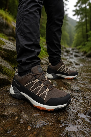 In Step Stormer Outdoor Trekking Ayakkabısı Suya Dayanıklı Su İtici Özellikli Günlük Ve Doğa Yürüyüş Ayakk Kahve